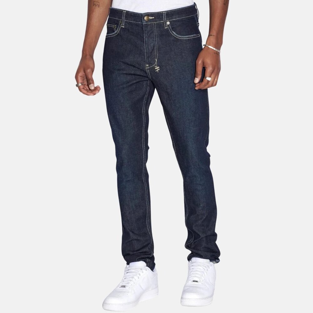 Ksubi Chitch Rinsed Dark Blue Slim Men's Jeans Size 36